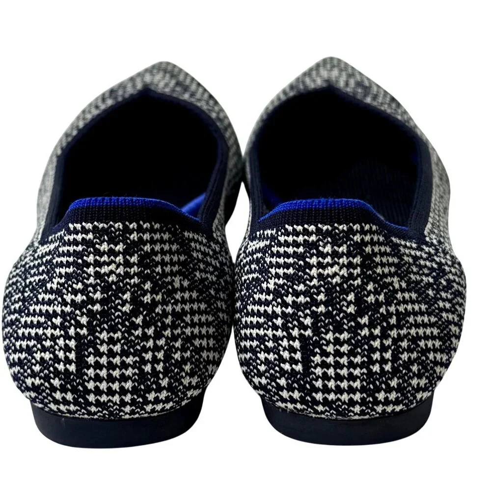 Rothy’s The Point Navy‎ Houndstooth Womens 6.5